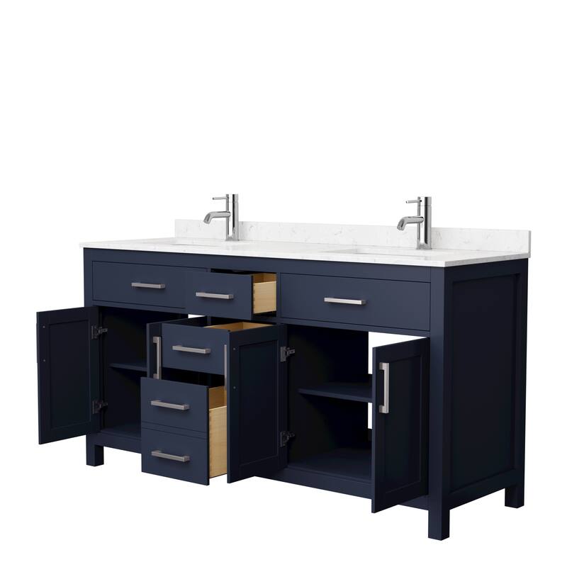 Beckett 66 Inch Double Vanity, Cultured Marble Top