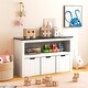 preview thumbnail 2 of 8, Costway Kids Toy Storage Organizer Wooden Bookshelf with 3 Drawers - See Details