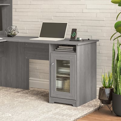 Bush Furniture Cabot Desk Return with Storage for Home Office Desk
