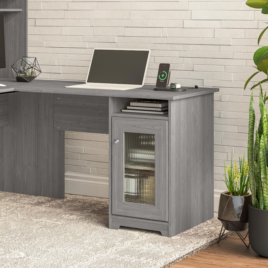Bush Furniture Cabot Desk Return with Storage for Home Office Desk