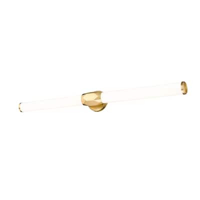 Cooper by Z-Lite 1 Light Vanity in Modern Gold with Frosted Plastic Shade - Modern Gold