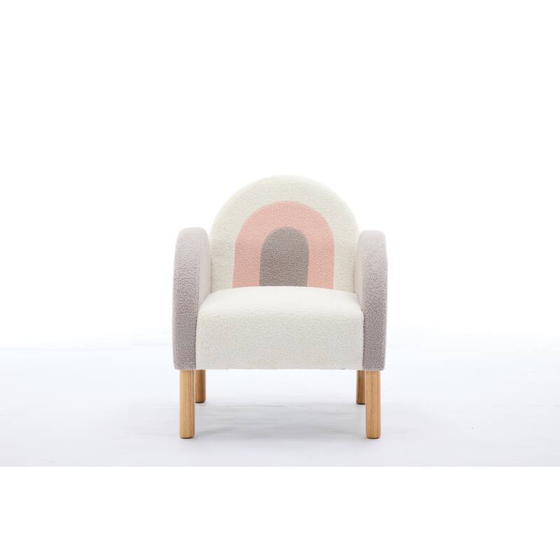 Multi-Color Polyester Blend Accent Chair with Armrests and Cushion - 26.30"W x 27.10"D x 31.10"H - Multi