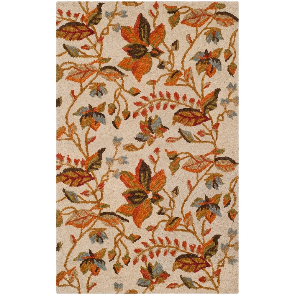 SAFAVIEH Handmade Blossom Gerga Modern Floral Wool Rug