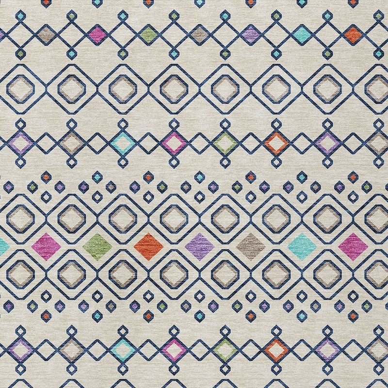 HomeRoots Geometric Modern Rectangle Outdoor Rug