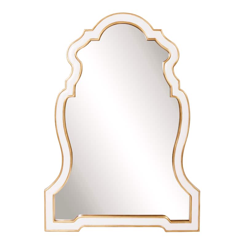 Allan Andrews Cleopatra White Resin Keyhole Wall Mirror - A/N