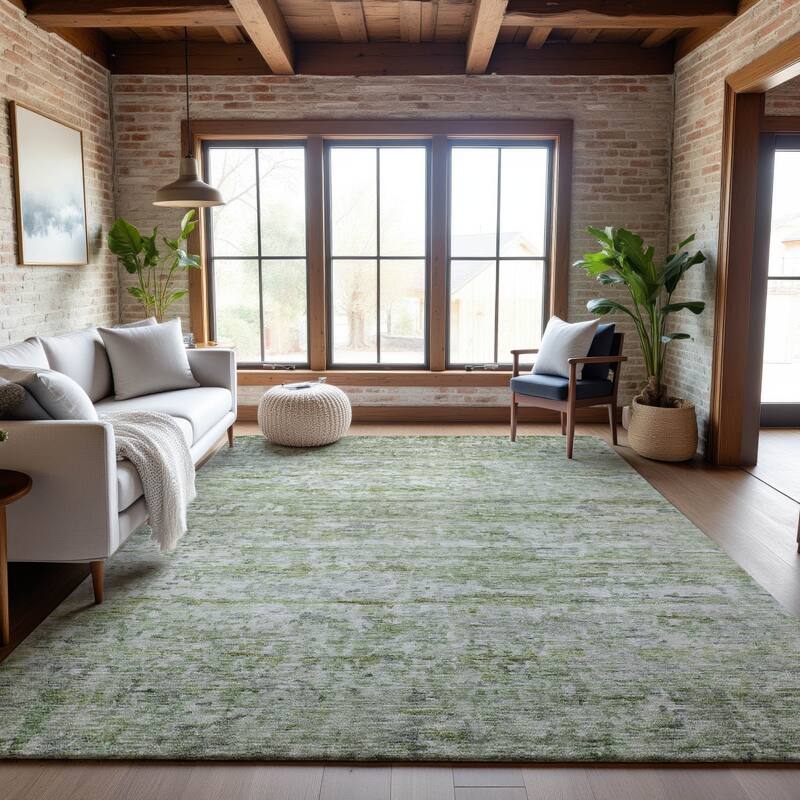 Premium Washable Super Soft Modern Ombre Mayfield Rug - Aloe - 10' x 14'