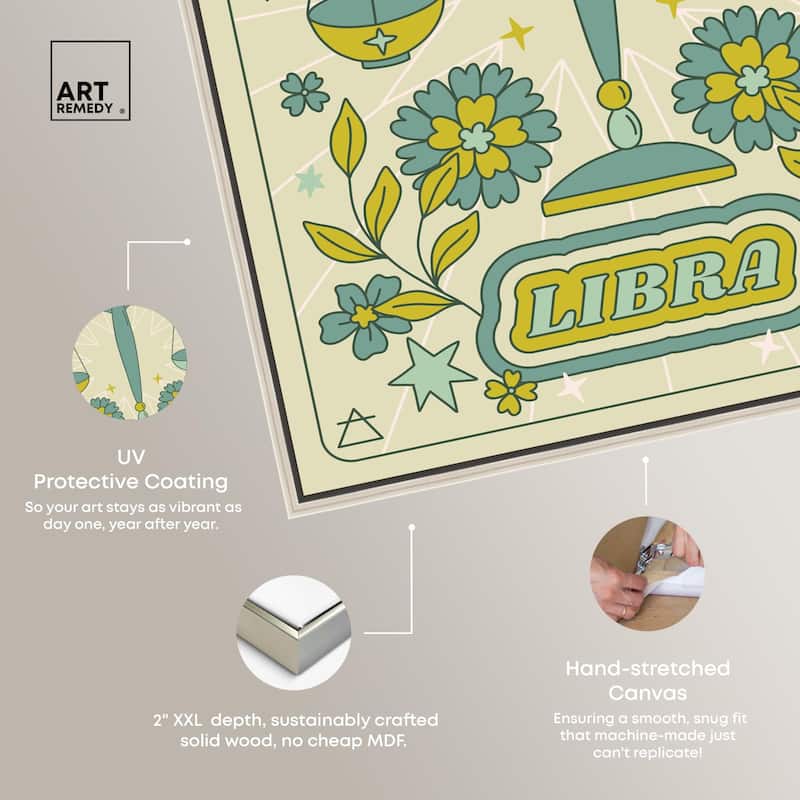 Libra Stars Card Canvas by Art Remedy