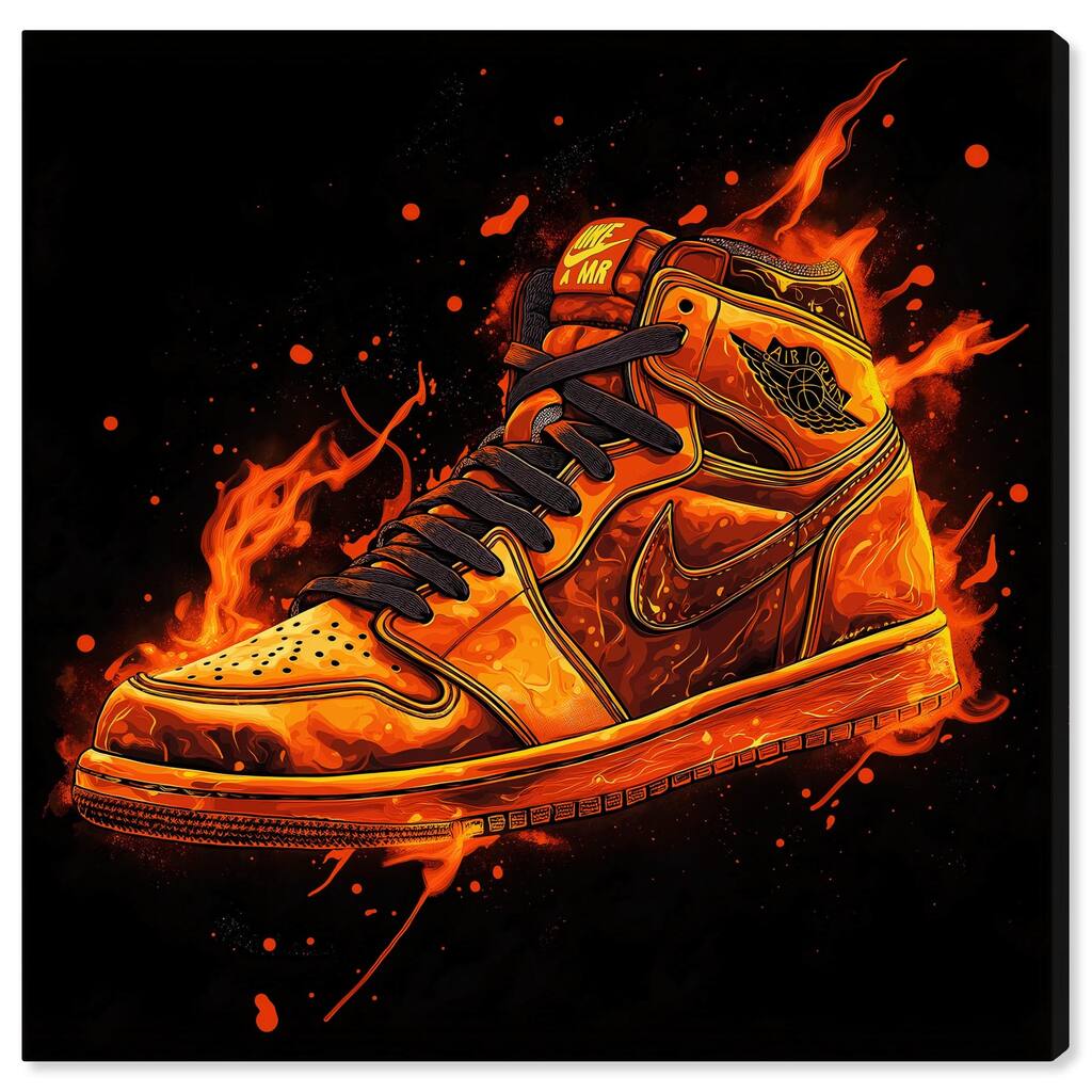 Jumpman on Fire I Canvas by Art Remedy, Gallery Wrapped
