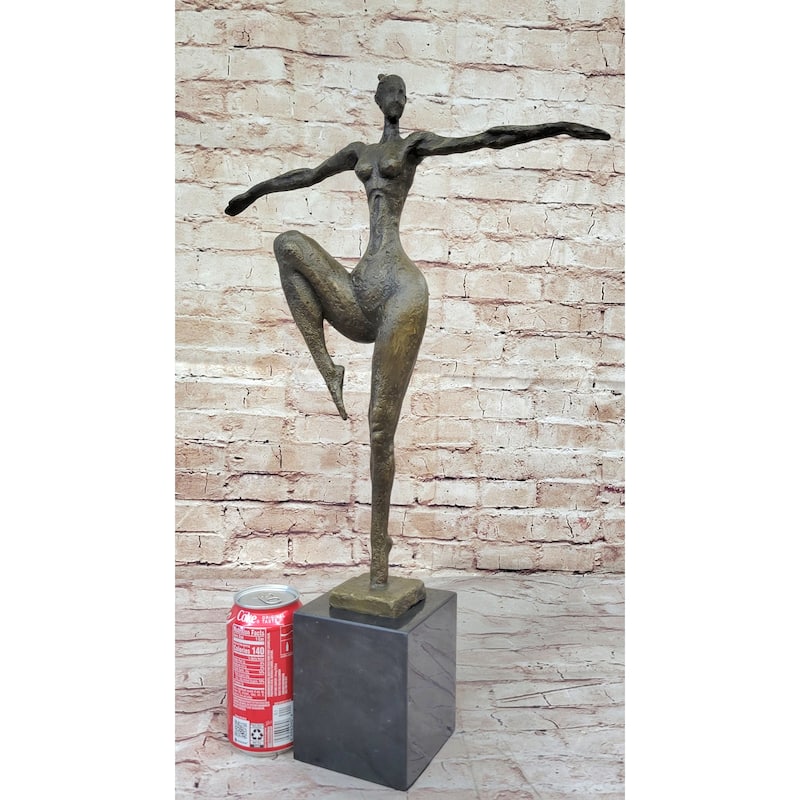 Original Signed Real Bronze Female Fertility Goddess Statue Sculpture Abstract