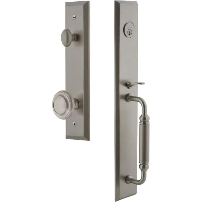 Grandeur Fifth Avenue Solid Brass Rose Keyed Entry Single Cylinder "C" - Satin Nickel