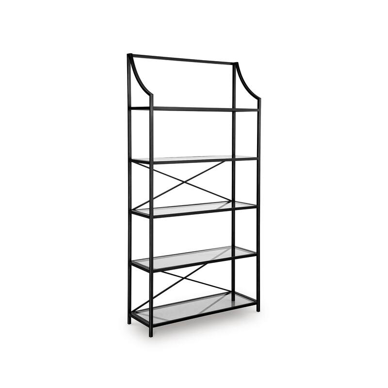 Signature Design by Ashley Dakerwell Black 72" Bookcase - 36" W x 12" D x 71.88" H