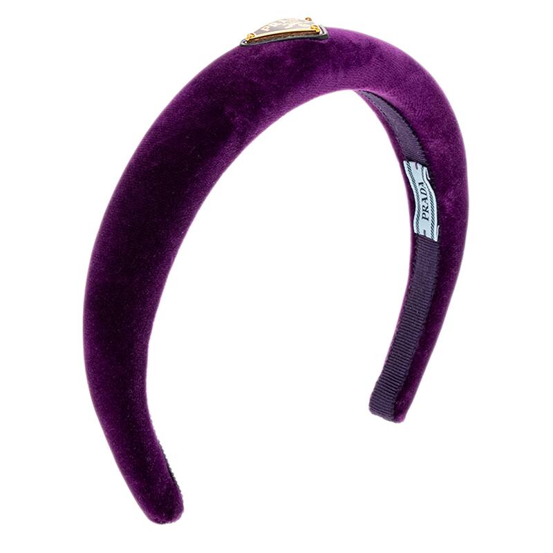 Prada Velvet Headband - Purple