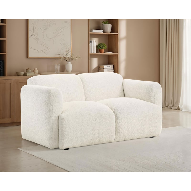 Dorset Fabric Upholstered Round Track Arm Loveseat - 60.25" x 36.75" x 29.25"