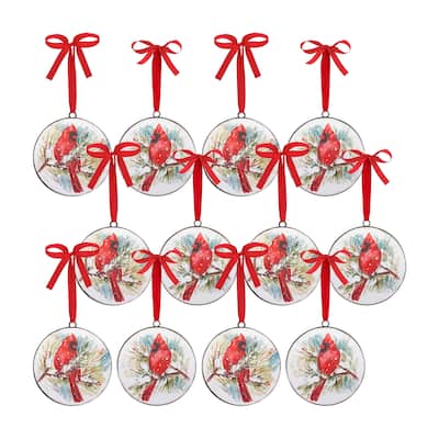 Cardinal and Pine Ornament (Set of 12)