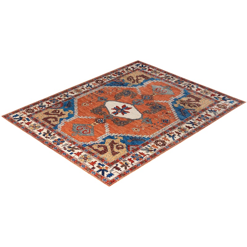 Serapi One-of-a-Kind Hand-Knotted Area Rug - Orange, 8' 2" x 10' 1" - 8' 2" x 10' 1"