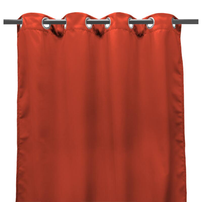 54" x 96" Solid Grommet Semi-Sheer Outdoor Curtain Panel - Melon