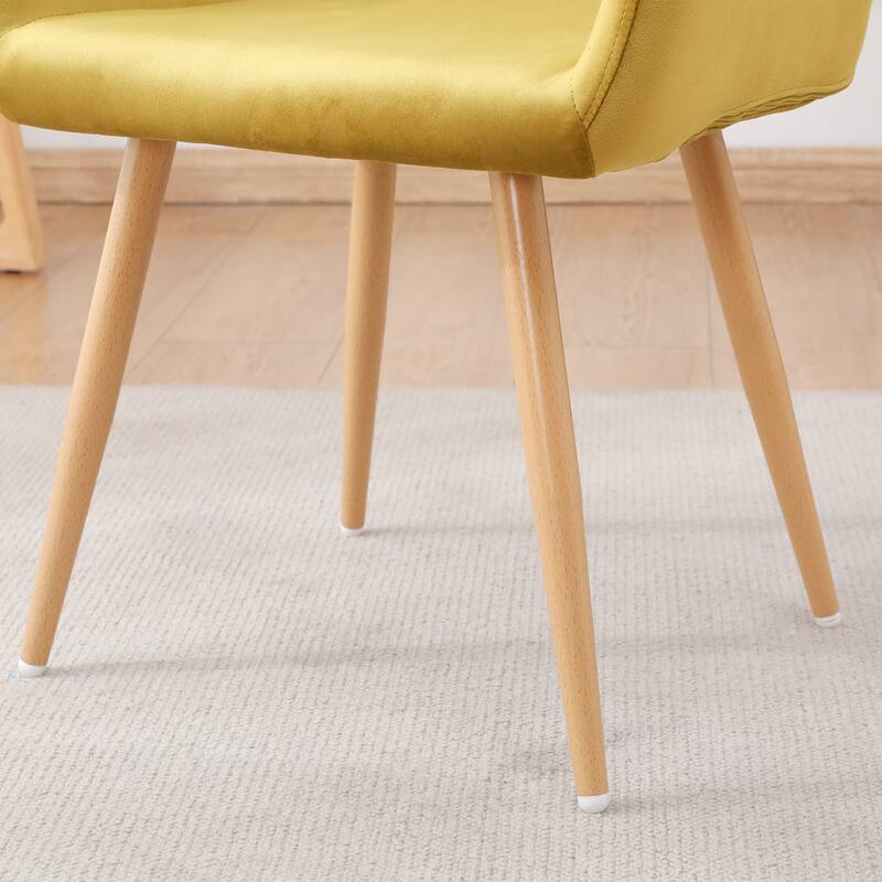Upholstered Side Dining Chair with Metal Leg