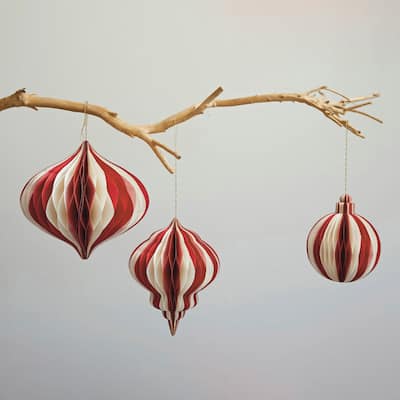 Glittering Honeycomb Paper Ornament