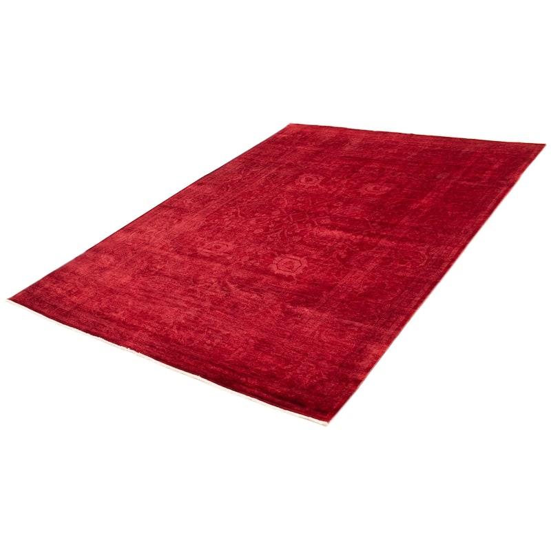 ECARPETGALLERY Hand-knotted Vibrance Red Wool Rug - 8'10 x 11'11