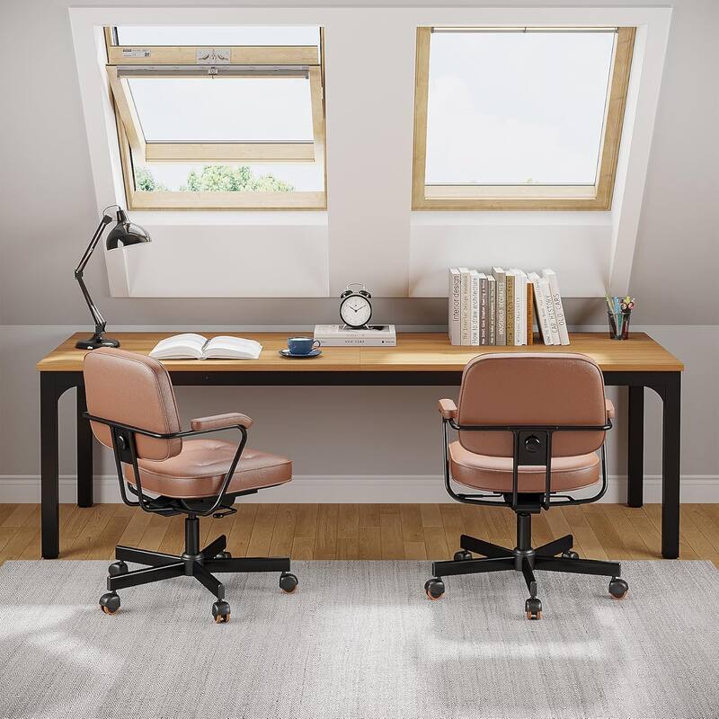 78.7" Extra Long 2-Person Computer Desk, Double Workstation for Home Office