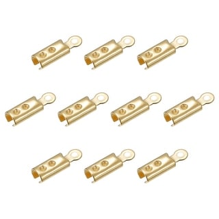 Fold Over Cord Ends, 3mm Inner Dia. Terminators Crimp Cap Clasp Tips Silver Tone 100pack