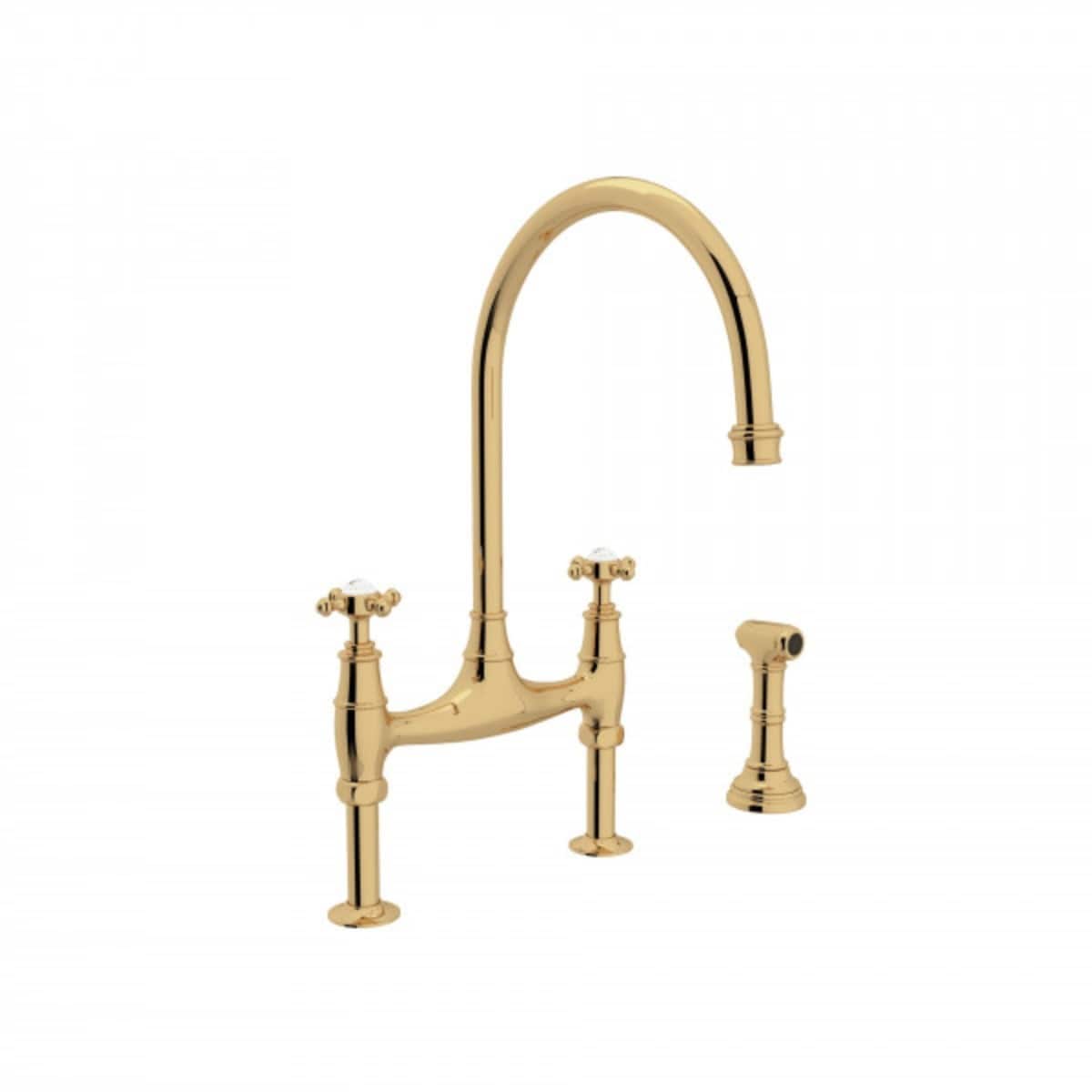 Shop Black Friday Deals On Rohl U4719l Apc 2 Perrin And Rowe Bridge Kitchen Faucet Overstock 24080285 Chrome