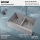 preview thumbnail 3 of 17, Karran Farmhouse Apron Front Quartz Double Bowl Kitchen Sink Kit