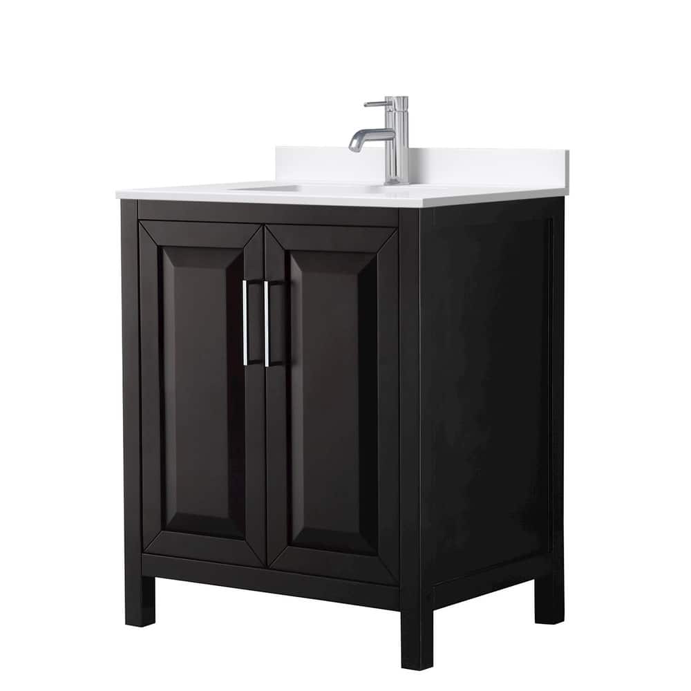 Daria 30-inch Single Vanity, Single Hole Quartz Top