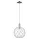 Option Clear Glass with White Rope / Polished Chrome