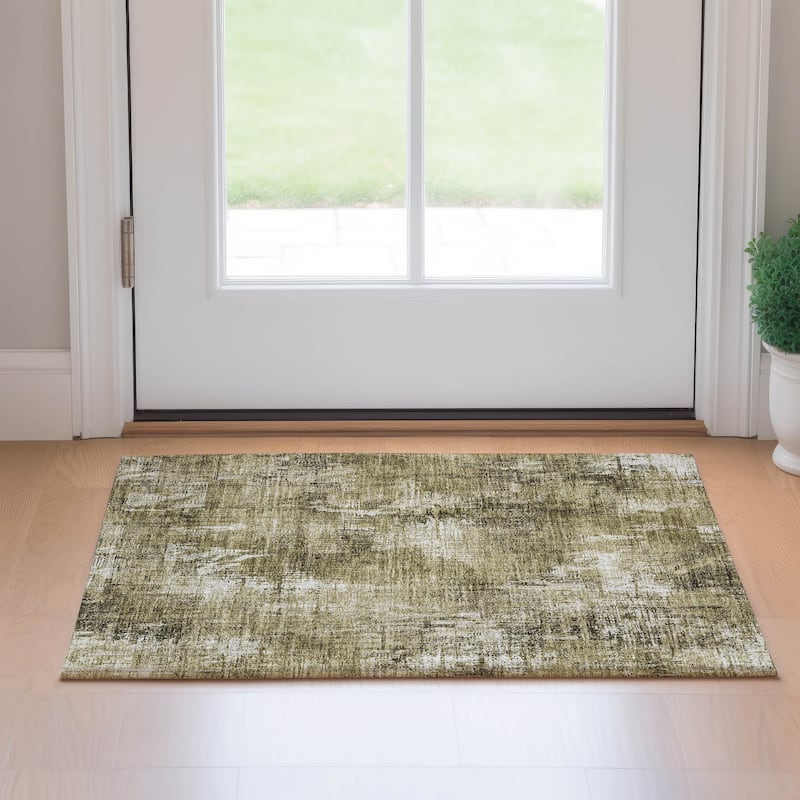Premium Washable Super Soft Modern Imprints Mayfield Rug - Brown - 1' 8" x 2' 6"