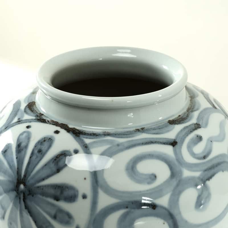 Approx 11 Inches Subtle Blue and White Vase