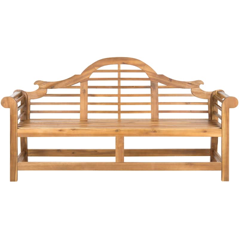 SAFAVIEH Outdoor Hamida Acacia Wood Bench - 77Wx23Dx41H