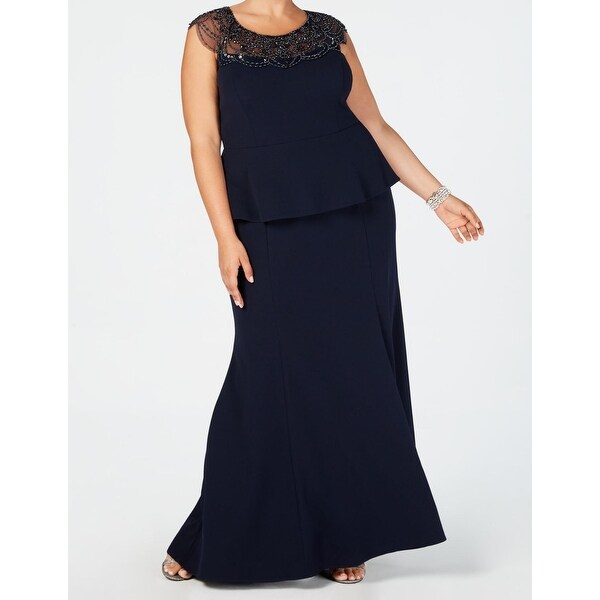 navy blue peplum dress