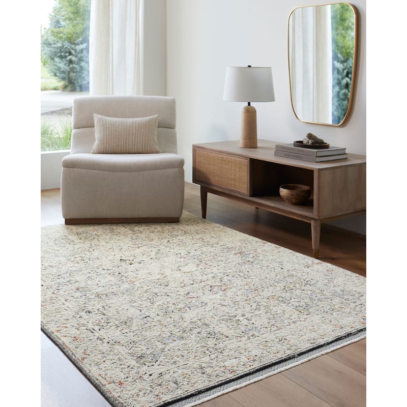 Livabliss Rivaldo Traditional Oriental Damask Area Rug - Gray/Multi-color - 7' 10" x 10'