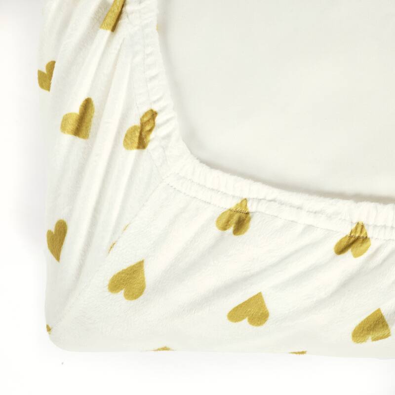 Lush Decor Boho Metallic Hearts Allover Hearts Soft & Plush Changing Pad Cover - 32" x 16"