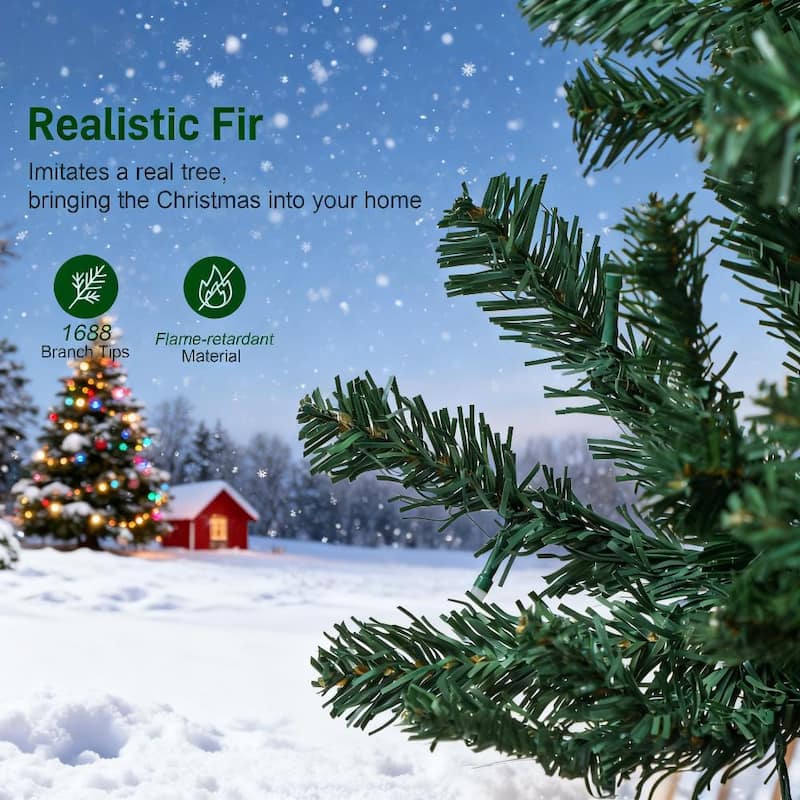 7.5ft Christmas Tree with RGB Dynamic LEDs With Remote Contro