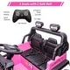 preview thumbnail 11 of 17, 24V Kids Ride Toy 2 Seats Battery Powered Electric Truck with Remote Control - 38.6"W x 49.6"L x 34.6"H