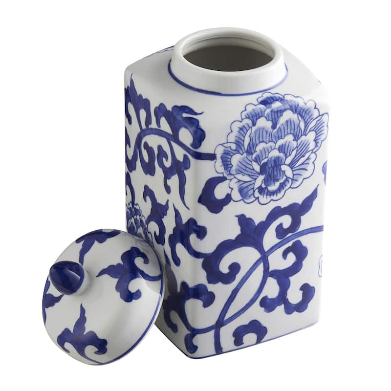 Decorative Porcelain Ginger Jar with Finial Lid Bed Bath & Beyond 39834829