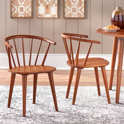 Simple Living Florence Solid Wood Spindle Dining Chairs (Set of 2)