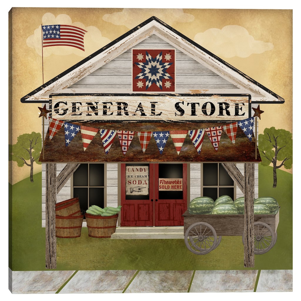 Americana General Store by Beth Albert Canvas Art Print