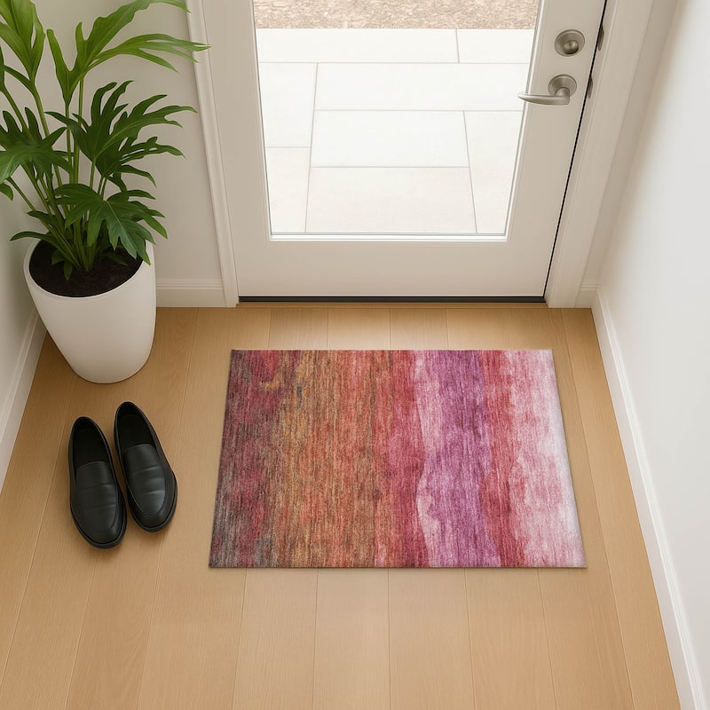 Premium Washable Super Soft Modern Ombre Mayfield Rug - Blush - 1'8" x 2'6"