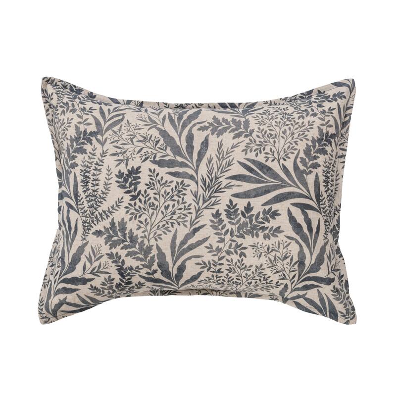 Villa by Classic Home Mulberry Linen Blend Shams - Blue - Standard