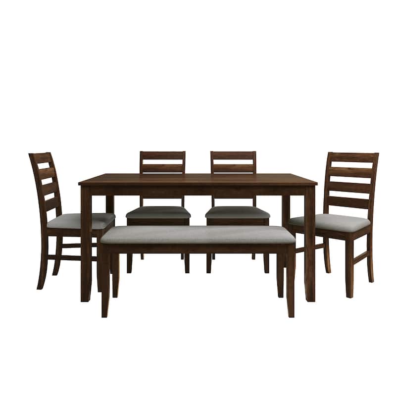 Clayfell Ouray 6-Piece Dining Set, Brown/Black