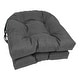 preview thumbnail 14 of 16, 16-inch U-shaped Indoor/ Outdoor Chair Cushion (Set of 2) - 16" x 16" Cool Grey
