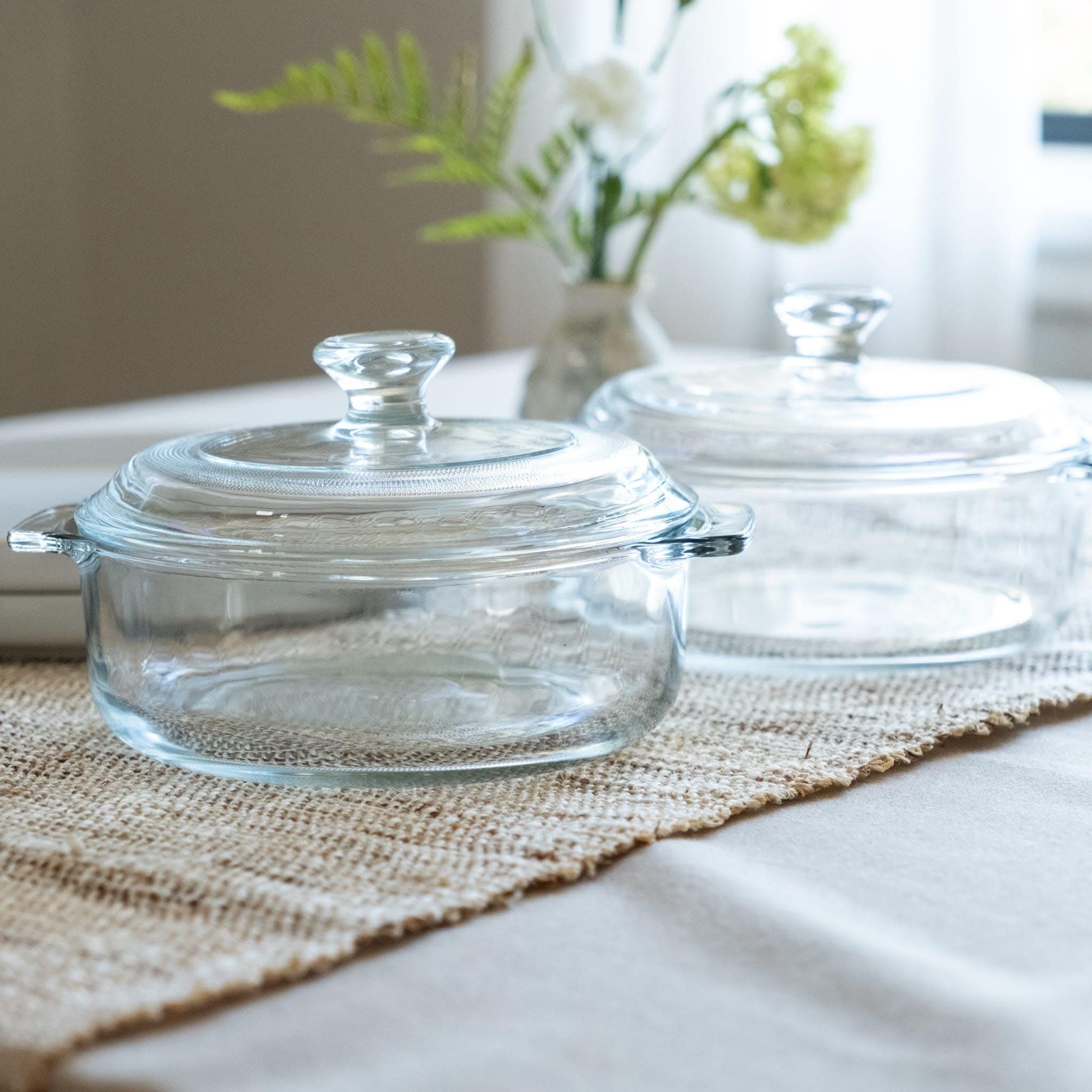 Libbey Baker's Basics 2-Piece Glass Casserole Baking Dish Set with