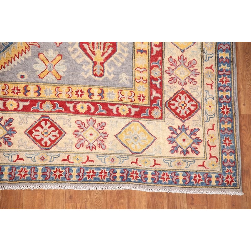 Oriental Kazak Area Rug Hand-Knotted Wool Carpet - 6'7" x 10'2"