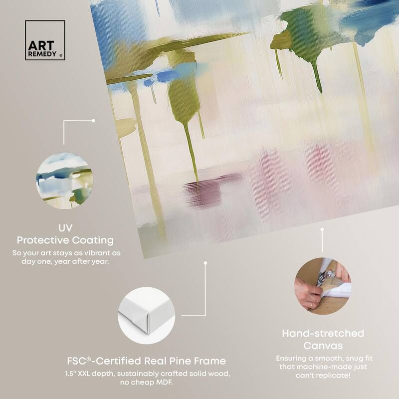 Veil of Azure I Canvas Set of 2 by Art Remedy, Gallery Wrapped