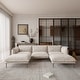 preview thumbnail 18 of 27, Modern Minimalist Upholstered Couches, 147" 4-Seater Cloud Modular Sectional Sofa with 2 Ottoman,U Shaped Couch for Living Room 3 seats+2ottoman(tan)