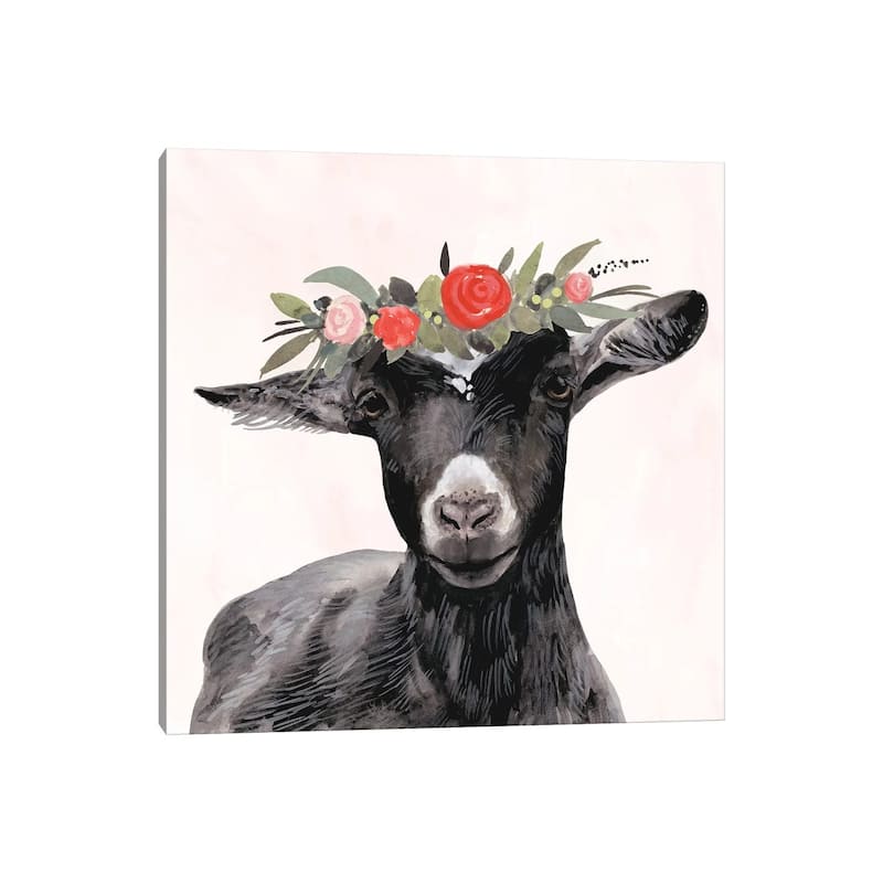 iCanvas "Garden Goat III" by Victoria Borges Canvas Print