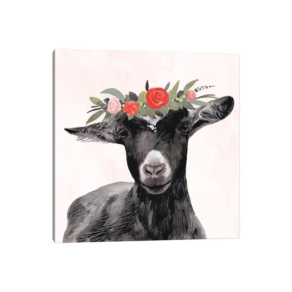 iCanvas "Garden Goat III" by Victoria Borges Canvas Print